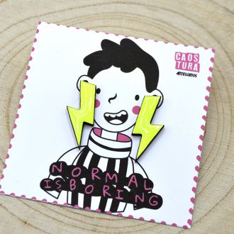 PENDIENTES RAYO AMARILLO NEÓN