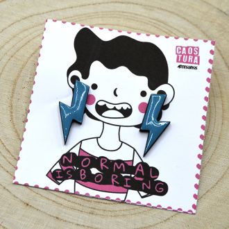 PENDIENTES RAYO TURQUESA