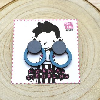 PENDIENTES AROS TURQUESA