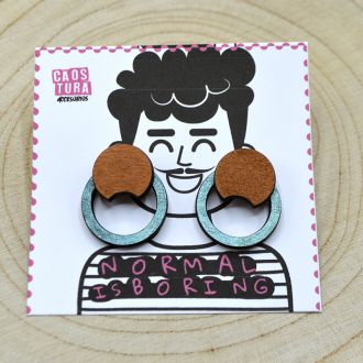 PENDIENTES AROS VERDE NEÓN